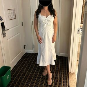 Anthropologie BHLDN SWEETHEART FIT & FLARE BOW TIE MIDI DRESS